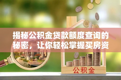 宁远揭秘公积金贷款额度查询的秘密，让你轻松掌握买房资金规划